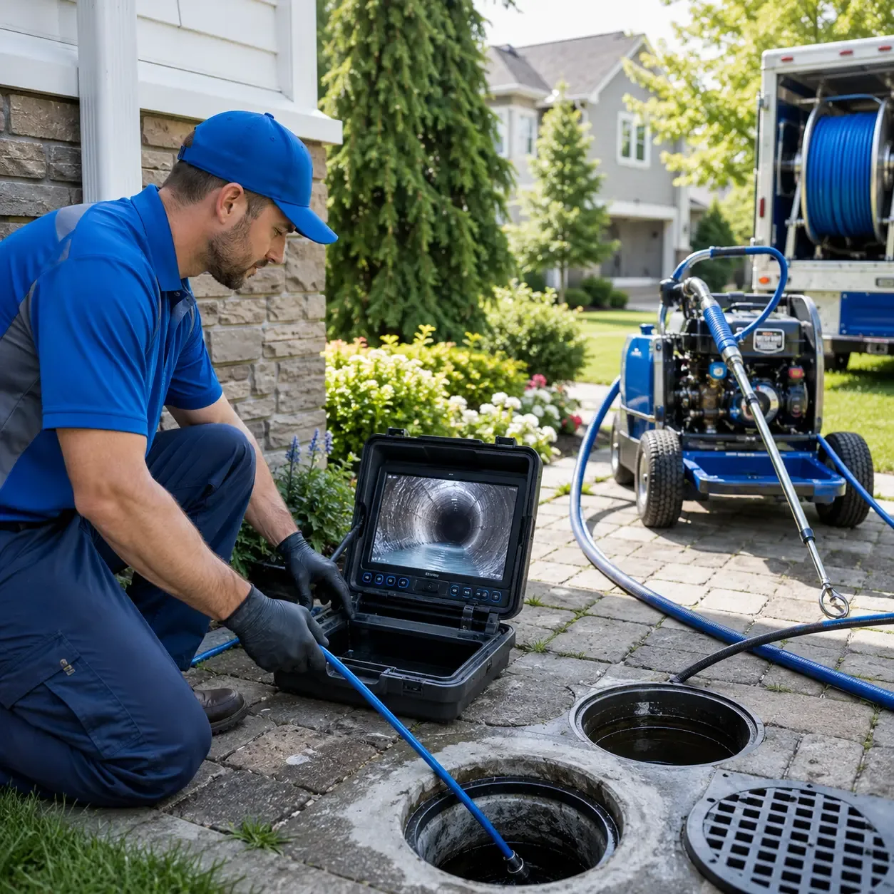 Outdoor drain cleaning professionals serving Perronville, MI